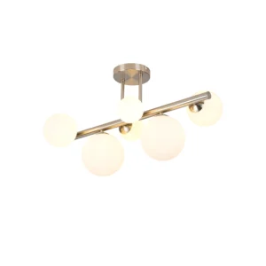 CILLIAN SEMI-FLUSH CEILING LIGHT - SATIN NICKEL