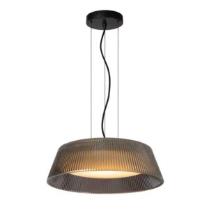 LUCIDE VIXI LED GLASS CEILING PENDANT LIGHT - SMOKED GREY