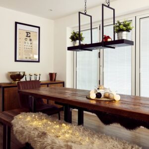 TRAY 3 LIGHT LED BAR CEILING PENDANT - BLACK