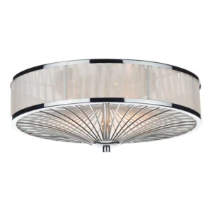 DAR OSLO FLUSH CEILING LIGHT - POLISHED CHROME