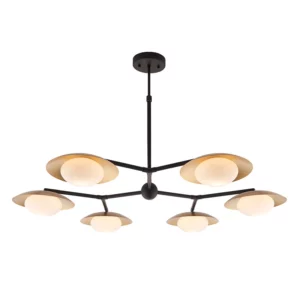 EDIT FRANKLIN 6 LIGHT CHANDELIER - DARK BRONZE
