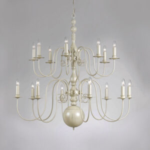 EDIT BELLA 16 ARM FLEMISH CHANDELIER - CREAM