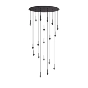 CODY CEILING PENDANT LAMP HOLDER - SATIN BLACK