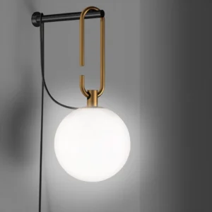 ARTEMIDE NH LED WALL LIGHT WITH PLUG - BLACK
