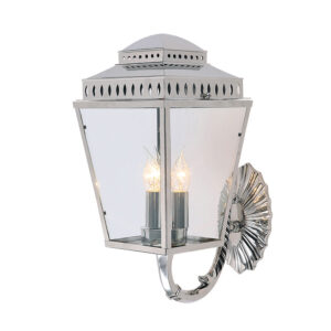ELSTEAD MANSION HOUSE OUTDOOR LANTERN WALL LIGHT - POLISHED NICKEL
