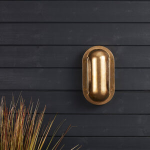 EDIT COASTAL LYME LARGE OUTDOOR FLUSH WALL LIGHT - BRASS