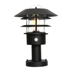 ELSTEAD HELSINGOR OUTDOOR PEDESTAL LIGHT - BLACK