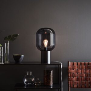 BROOKLYN GLASS TABLE LAMP - SMOKED