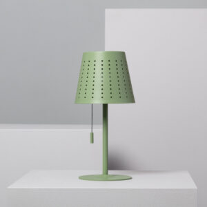 SURI 365 BANATE SOLAR LED USB OUTDOOR TABLE LAMP - SAGE GREEN